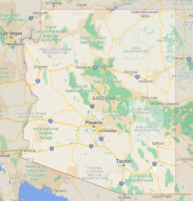 Car Shipping Route Map Scottsdale