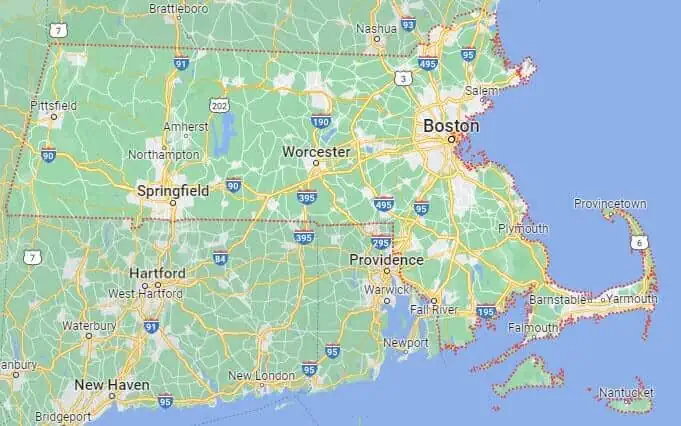 Car Shipping Route Map Boston