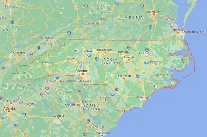 Car Shipping Route Map Cary